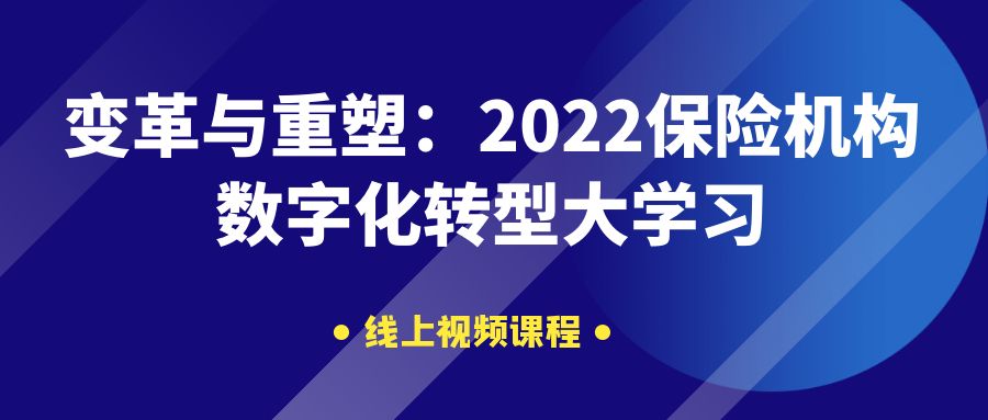 《變革與重塑：2022保險機構(gòu)數(shù)字化轉(zhuǎn)型大學習》課程 -105320-1